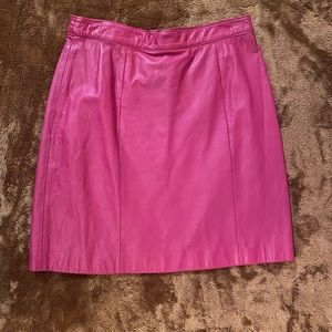 Women’s Bergman’s pink leather skirt